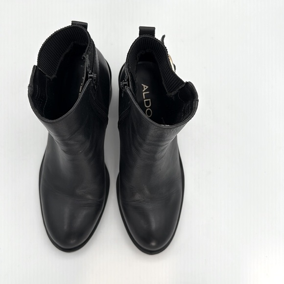 ALDO - women’s Rosaldee ankle bootie black genuine leather heeled boots size 8 - Picture 6 of 11